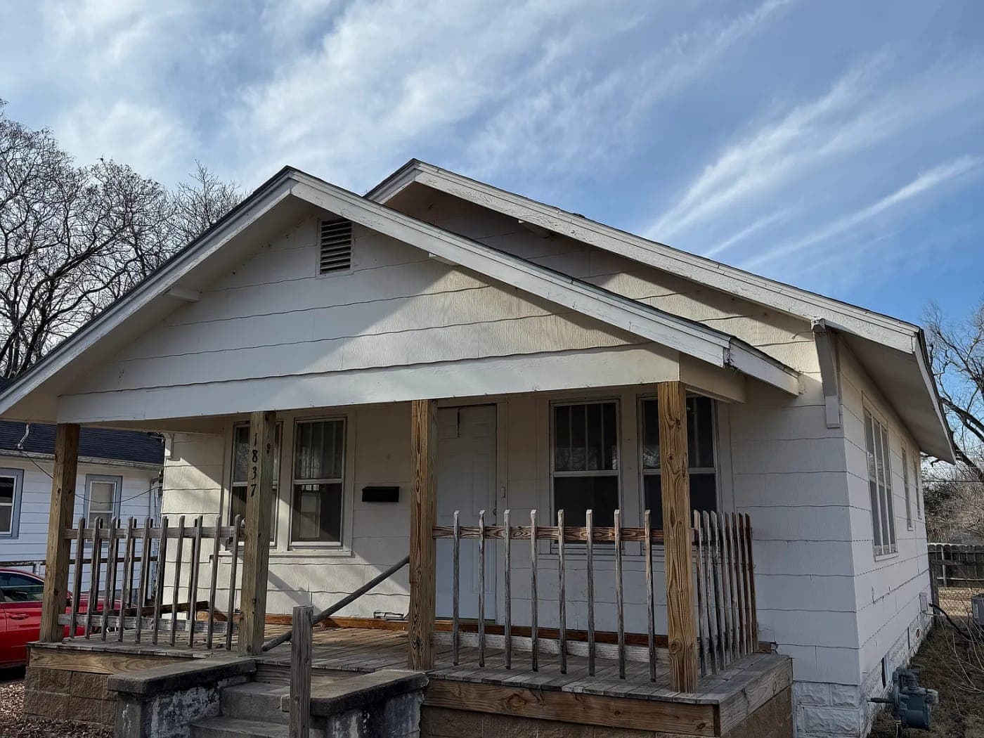 Bungalow with a covered front porch